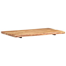 vidaXL Legno Massello di Acacia Piano per Lavabo Bagno Ripiano per Lavello Rustico Mensola per Lavandino Accessori per Bagno 100x55x3,8 cm