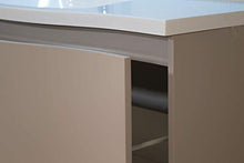 OrionShop Mobile Bagno Sospeso NILA da 85cm Tortora Opaco con Lavabo Specchio e Lampada LED Inclusi