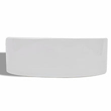 Roderick - Lavabo da bagno in ceramica con foro di troppopieno bianco, dimensioni: 465 x 155 mm (diametro x H).