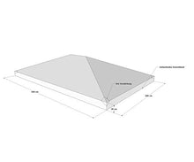 GRASEKAMP Qualität seit 1972 40038 GRASEKAMP-Telo Protettivo per Gazebo, 3 x 3,6 m, qualità dal 1972, Trasparente, Maße ca. L x B 360 x 300 cm