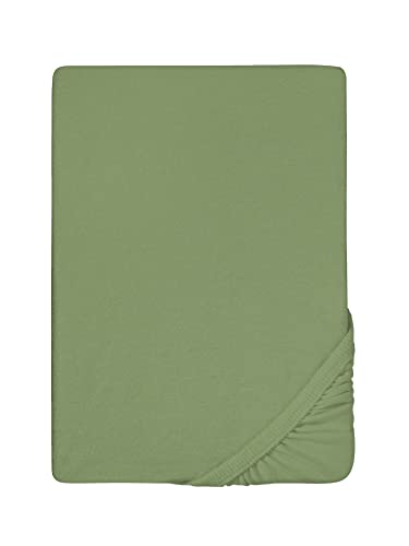 Biberna 0012344 Lenzuolo Frottee-Stretch (Altezza Materasso max. 22 cm) 1X 180X200 cm > 200X200 cm, Abete Rosso