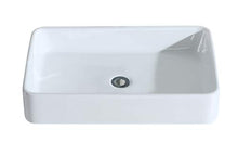Eridanus Serie Nevada, Lavabo di Ceramica Bianco Lusso Lavandino Lavello Lavamano Lavabo da Appoggio Rettangolare Quadrato Bacinella Lavandino Lavello per Bagno Casa Bidet Lavabo