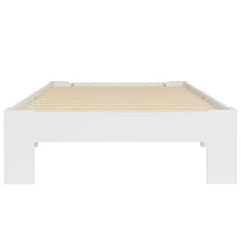 BIGTO - Struttura letto in legno di pino massello, per camera da letto, 90 x 200 cm, colore: Bianco