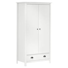 vidaXL Armadio a 2 Ante Hill Range Bianco 89x50x170cm in Legno di Pino