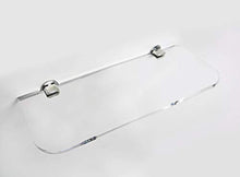 3DScube Mensola in plexiglass trasparente da parete, lunghezza 25 cm, profondità 15 cm, sp. 10mm, completa di 2 supporti in alluminio per ancoraggio a muro