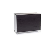 D.G.M. Srl Cassettiera comò Orizzontale Duo con 4 cassetti, Legno con Finitura Wengé e Bianco, L.100 x P.45 x H.75 cm, Nero