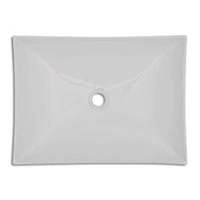 lavabo da bagno di Ceramica Porcellana Arte Bianco ad alta luminosità 65,5 x 39 x 14 cm