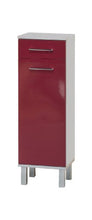 Ambientehome Java Exclusiv 54113 Witim - Armadietto portaoggetti in Alluminio, 32,5 x 31,5 x 98,5 cm, Colore: Alluminio/Rosso