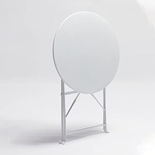 LHY Sedie da Tavolo Pieghevoli per Balcone, Patio, Balcone, Set bistrot 3 Pezzi, 2 sedie e 1 Tavolo, Acciaio Premium, Facile da Piegare, Cortile, Giardino (Bianco)