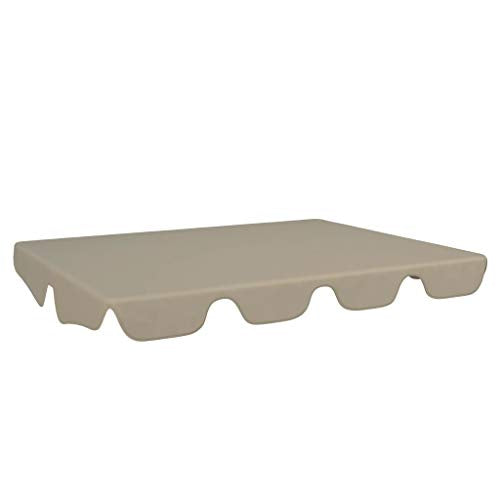 Estink Copertura di Ricambio Universale per Dondolo, Baldacchino per Dondolo da Giardino, proteggerà dai Raggi UV, Resistente all'Acqua, Colore: Grigio Talpa, 192x147 cm