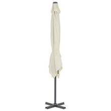 Festnight Ombrellone a Sbalzo con Palo, Ombrellone Giardino Parasole in Alluminio 250x250 cm Sabbia