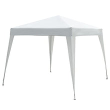 Outsunny Gazebo Pieghevole da Giardino 3x3m Struttura in Acciaio, Corde Antivento e Sacca di Trasporto, Bianco