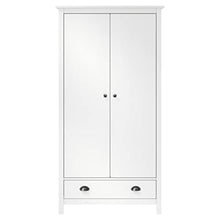 vidaXL Armadio a 2 Ante Hill Range Bianco 89x50x170cm in Legno di Pino