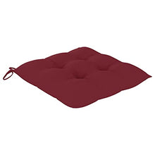 vidaXL Sedie da Giardino 4 pz con Cuscini Rosso Vino Massello di Teak