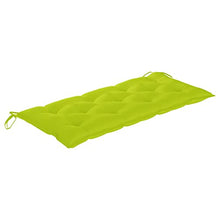 vidaXL Panca da Giardino e Cuscino Verde Brillante 240cm Legno di Teak