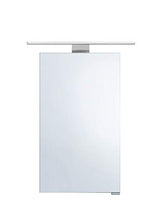 Generisch Haumea, armadietto a specchio in alluminio, lampada a LED Primo, pannello posteriore a specchio, 400 x 700 x 155 mm, arresto sinistro