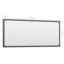 vidaXL Set Mobili da Bagno 2 pz Grigio Lucido in Truciolato