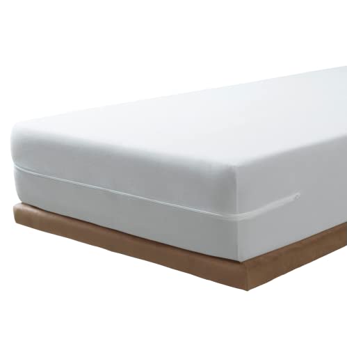 Savel, Coprimaterasso in Spugna Elasticizzata 100% Cotone. Colore: Bianco - Una Piazza e Mezza (120x190/200cm)