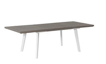 Keter Tavolo Per Giardino Harmony Allungabile Adatto Per 6/10 Persone, Bianco e Grigio 162 - 241 X 100,5 X 76 Centimetri