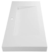 Lavabo sospeso, 90 x 46 cm, bianco, Rockstone