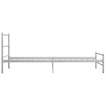 BIGTO - Struttura letto in metallo acciaio per camera da letto, 100 x 200 cm, colore: Bianco