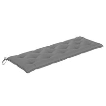 vidaXL Panca da Giardino con Cuscino Grigio 150 cm Legno di Teak