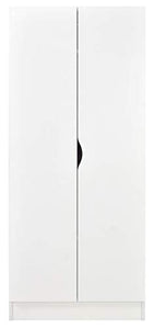 Leomark Bianco Armadio funzionale in Legno - Roma - con ante scorrevoli, comò, armadio, mobiletto per bambini, Stile scandinavo, dim: 70 x 42,5 x 161,5 (Altezza) cm