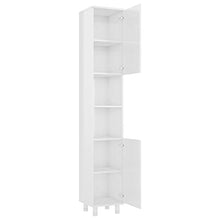 vidaXL Armadio da Bagno Bianco Lucido 30x30x179 cm in Truciolato