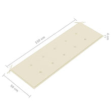 vidaXL Panca da Giardino con Cuscino 157 cm in Massello di Acacia