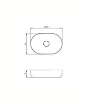 Lavabo d'appoggio in luxolid 60x42 cm - horizon medium