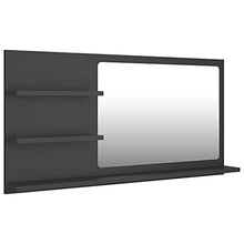 vidaXL Specchio da Bagno Grigio Cemento 90x10,5x45 cm in Truciolato