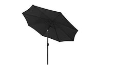 SUNNY GUARD Ombrellone da 270 cm con Pulsante di inclinazione e manovella, ombrellone con palo in Alluminio da 38 mm, per Giardino, Patio, Piscina,Antracite