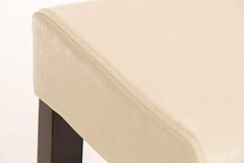 CLP Sgabello in Legno di caucciù Judy Imbottito in Similpelle I Panchetto in Legno Seduta Alta 80 CM I Sgabello Quadrato, Colore:Cappuccino/Crema