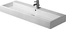 Lavabo Duravit Vero 1200mm con sfioratore, con Panca per Rubinetto, 1 Foro per Rubinetto, colorazione: Bianco con Wondergliss - 04541200001