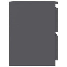 vidaXL Comodino Moderno Elegante Robusto con Cassetti Portaoggetti Armadietto Comò Cassettiera Versatile Grigio 30x30x40 cm in Truciolato