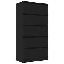 L.TSN 5 cassetti cassettiera credenza Organizer Torre di stoccaggio Armadio truciolato tavolino Laterale per Soggiorno, Cucina, Camera da Letto, mobili per la casa 23,6 x 13,7 x 47,6 Pollici (L x