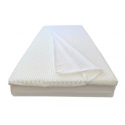 Topper in Memory 60X180 Relax Effetto Massaggio Altezza 5 Cm Ortopedico, ANTIALLERGICO, ANTIACARI, Completamente SFODERABILE, Fodera in 3D Air Fresh.