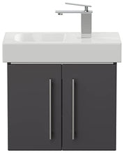 emotion ICONXS53CMRECHTS000104DE - Lavabo con mobiletto, in Legno, 53 x 41 x 29,6 cm, Colore: Antracite Lucido