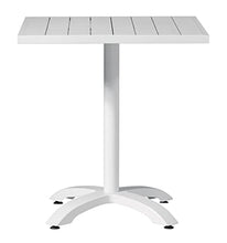 Import Tavolo per Bar E PIZZERIE Quadrato in Alluminio Bianco O Tortora (Bianco)