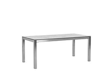 Beliani Set di Tavolo Grigio HPL Simil Marmo 180 cm e 6 Sedie Tessuto Grigio GROSSETO