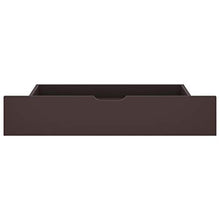 FAMIROSA Giroletto con 2 Cassetti Marrone Scuro Legno di Pino 100x200 cm-0616