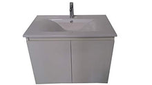 THERMIKET Mobile da bagno con lavabo sospeso - 2 ante - Mobile va montato - 75 cm di larghezza, bianco