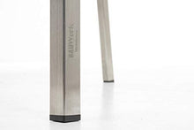 CLP Sedia Pranzo Grenoble in Similpelle E Acciaio Inox I Sedia Soggiorno Imbottita Moderna, Alt. 48 CM I Sedia Tavolo Salotto Moderna, Colore:Panna