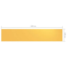 vidaXL Paravento Balcone Giallo 120x600 cm Tessuto Oxford