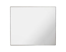 Specchio da bagno con profilo rivestito in vera foglia d'alluminio NORMA - Orizzontale 80x70 cm - Prodotto Italiano