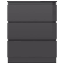 vidaXL Credenza con Finitura Lucida Grigia 60x35x76 cm in Legno Multistrato