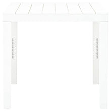 vidaXL Tavolo da Giardino Tavola da Esterni Tavolino per Patio Accessori da Giardino Mobili da Esterni Arredo Bianco 78x78x72 cm in Plastica