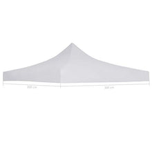 Festnight Tetto per Tendone da Festa Tendone di Ricambio Protezione Solare Copertura Gazebo 3x3 m Bianco Impermeabile Pieghevole Tendone