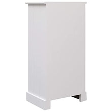 vidaXL Set Arredi da Bagno 5 pz Robusti Resistenti Stabili Eleganti Armadietti Specchio Mobile Pensile in Legno Massello Bianco