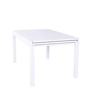 Milani Home s.r.l.s. Tavolo Rettangolare Allungabile in Alluminio da Esterno Giardino, per Ristorante Albergo di Design, Cm 135/270 X 90 X 75 H Colore Bianco